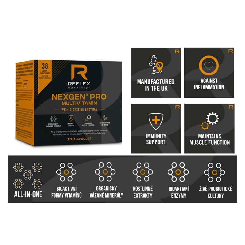 Nexgen® PRO, Digestive Enzymes 120 kapslí + Albion Magnesium 90 kapslí