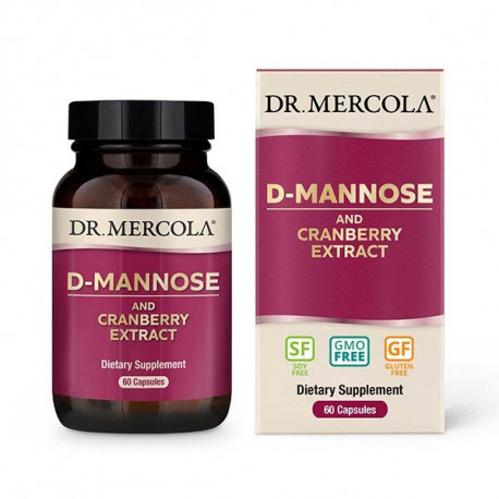 D-Mannose and Cranberry Extract, 500 mg, 60 kapslí