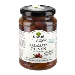 Olivy černé BIO Kalamata bez pecky 350g