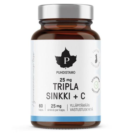 Triple Zinc 25mg + Vitamin C 60 kapslí