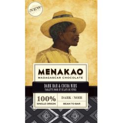 Čokoláda Menakao Madagaskar 100% s kousky kakaových bobů 75 g