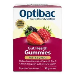 Gut Health, probiotika v želé s vitaminem D, zinkem a vápníkem, 30 gummies