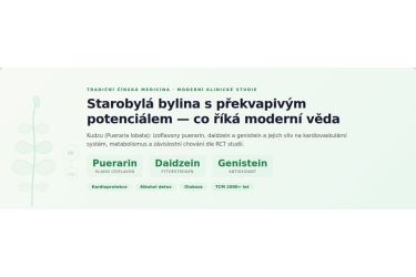 Kudzu (Pueraria lobata) Od tradičn&iacute; č&iacute;nsk&eacute; medic&iacute;ny k modern&iacute;m klinick&yacute;m studi&iacute;m