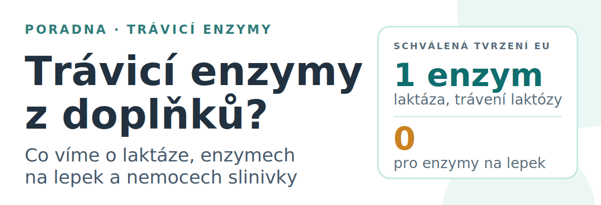 Mají trávicí enzymy z doplňků smysl? Co víme o laktáze, enzymech na lepek a slinivce