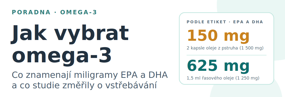 Jak vybrat omega-3: co znamenají miligramy EPA a DHA na etiketě a co studie změřily u rybího, krilového a řasového oleje
